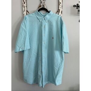 Polo‎ Ralph Lauren Classic Fit Short Sleeve Button Down Oxford Shirt Size 2XLT
